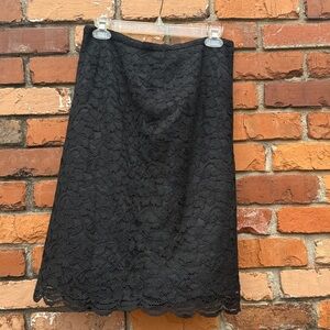 Black Lace Midi Skirt